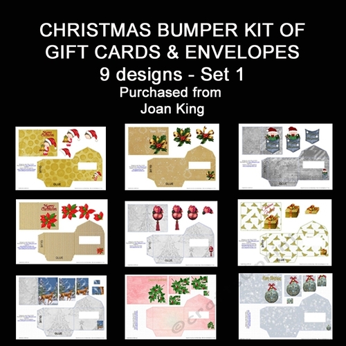 Christmas bumper kit of gift cards & envelopes Set 1