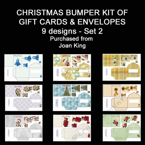 Christmas bumper kit of gift cards & envelopes Set 2