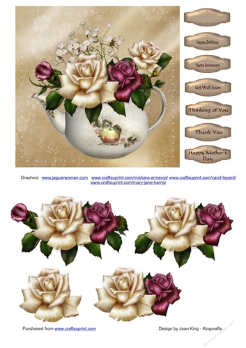 Teapot of flowers 1