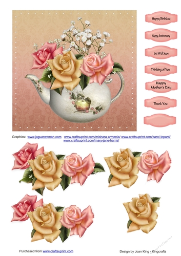 Teapot of flowers 5