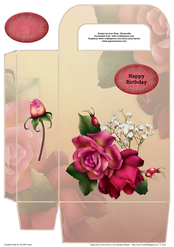 Vibrant roses gift bag