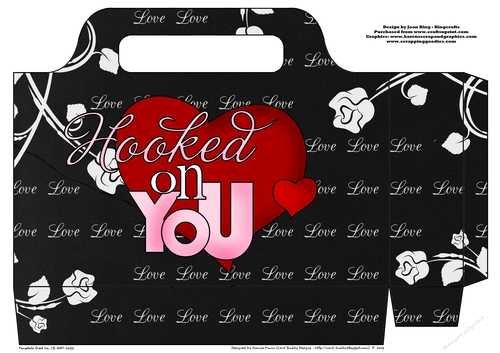 Black & Red tote bag for Valentines day
