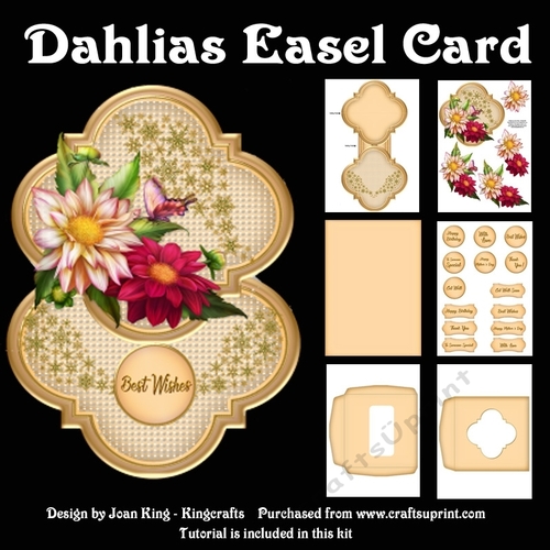 Dahlias Easel Card Kit