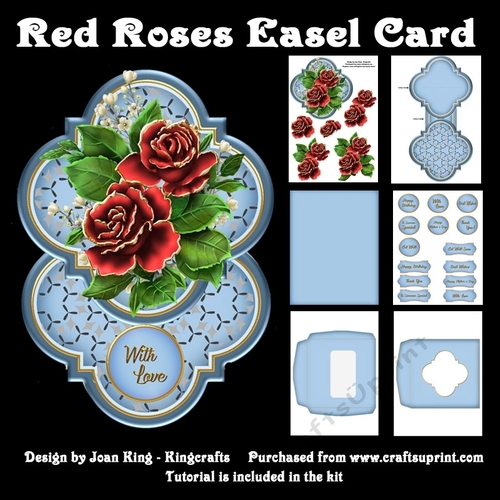 Red Roses Easel card