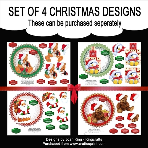 Set of 4 Christmas Designs