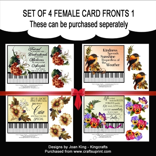 Set of 4 female card fronts 1