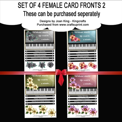 Set of 4 female card fronts 2