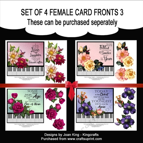 Set of 4 female card fronts 3