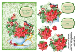 Cup of Poinsettias