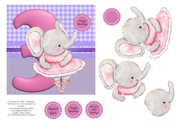 Ballerina elephant third birthday