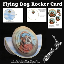 Flying dog rocker card