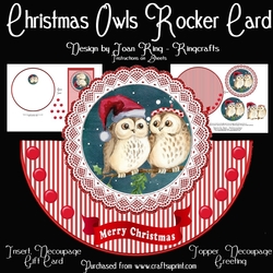 Christmas Owls Rocker card