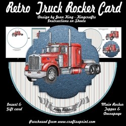 Retro truck Rocker Card