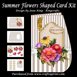Summer Flowers Shaped Card Kit