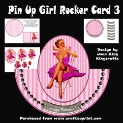 Pin Up Girl Rocker card 3