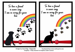 Two pet sympathy toppers