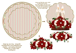 Candles & Poinsettias rocker card