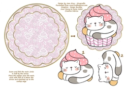 Cat dessert rocker card