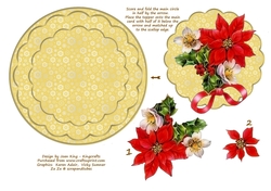 Poinsettias & Holly rocker card