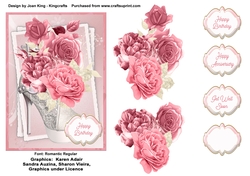 Boot full of pink roses