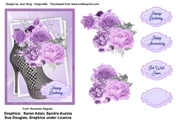 Boot full of lavender roses