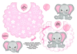 Baby girl bib