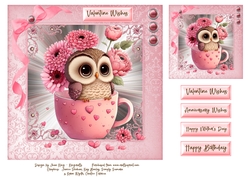 Pink Valentine Owl 2