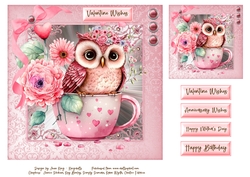 Pink Valentine Owl 3