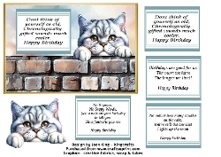 British Shorthair cat funny card