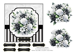 Black and white roses