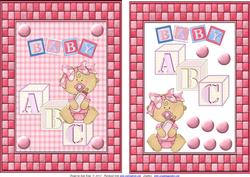 Baby Girl on Blocks