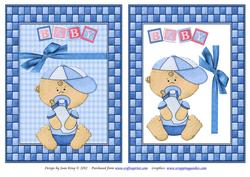 Baby Boy with Blue Ribbon
