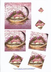 Boat and Pink Flowers