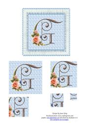 Floral Rose Monogram Letter g
