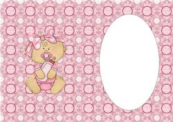 Baby Girl with Ribbon Insert