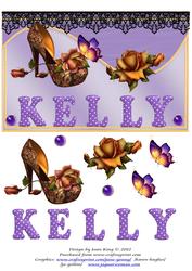 Roses and Shoe Name Card for Kelly