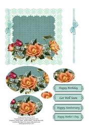 Aqua and Orange Roses
