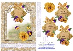Floral Pansies with Verse