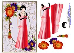 Art Deco Lady in Red