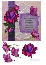 Birthday Lace and Roses