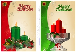 2 x Christmas Candle Toppers