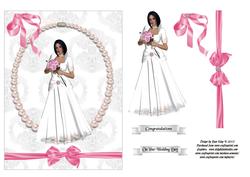 Bride on Her Wedding Day with Pink