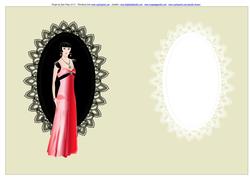 Art Deco Lady and Best Friend Insert