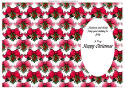 Pink Ribbon and Holly