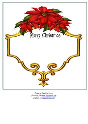 Poinsettia insert for Christmas