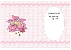 Insert of Baby Girl on a Leaf