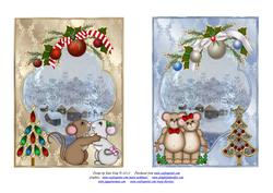 2 Christmas Topper Scenes