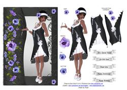 Art Deco with Pansies