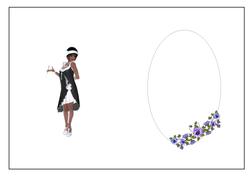 Art Deco with Pansies Insert