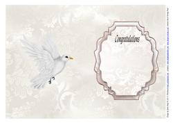 Wedding Dove A5 Portrait Insert